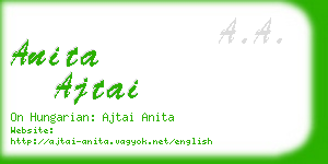 anita ajtai business card